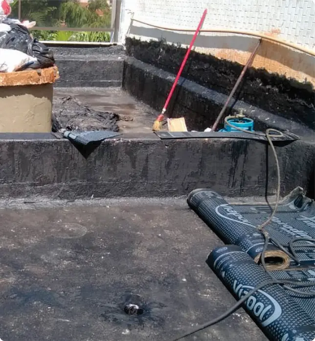 Manta Asfáltica Aderida com Asfalto Quente